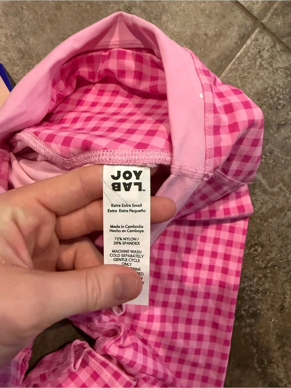 🍗JoyLab 7/8 high rise Pink Gingham Leggings